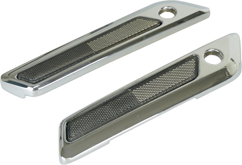 SWESGI Saddlebag Hinge Latch Covers Fit for Harley 2014-2023 Touring Street Electra Road Glide King FLHX FLHR FLTRX FLTRX Ultra FLTRU FLHTCU FLHTKSE (Chrome+Gray) - Image 2